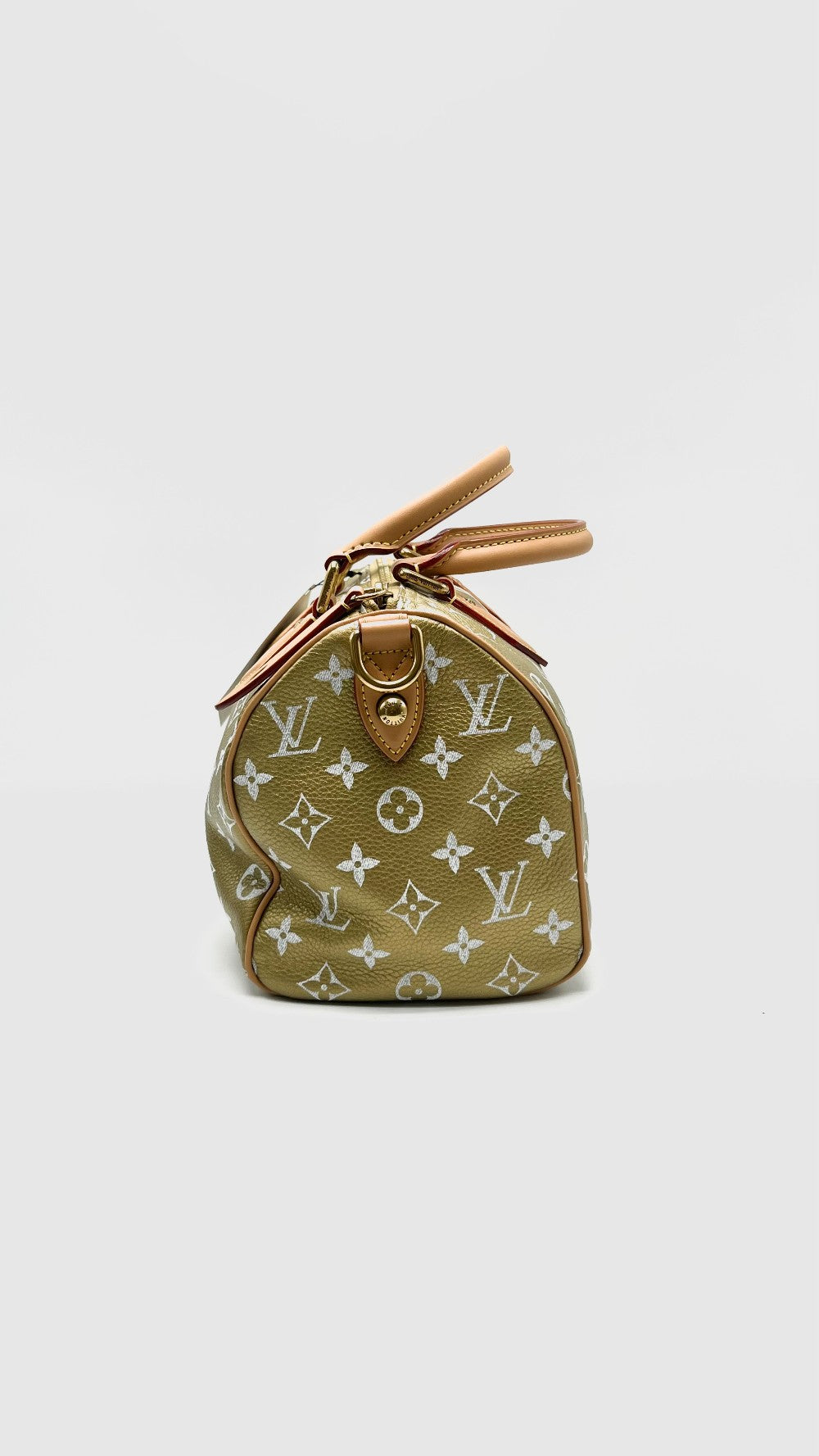 Brand New. LV Speedy P9 Bandouliere 25 Gold Kintsugi|16685