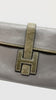 Preowned. Hermes Jige Clutch Etain/Green. FPK18|9720