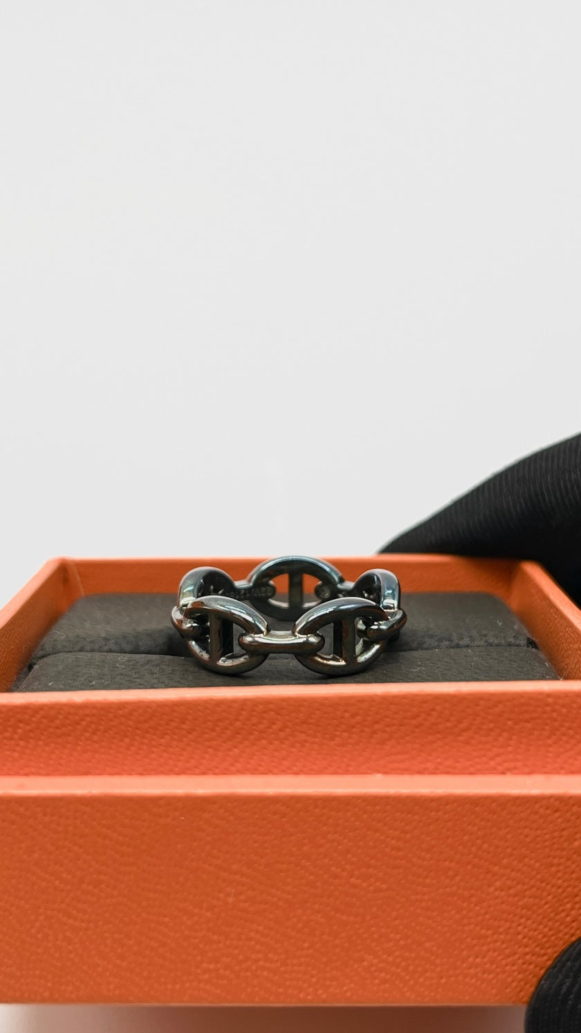 Brand New. Hermes Bague Enchain Ring, 55|9350