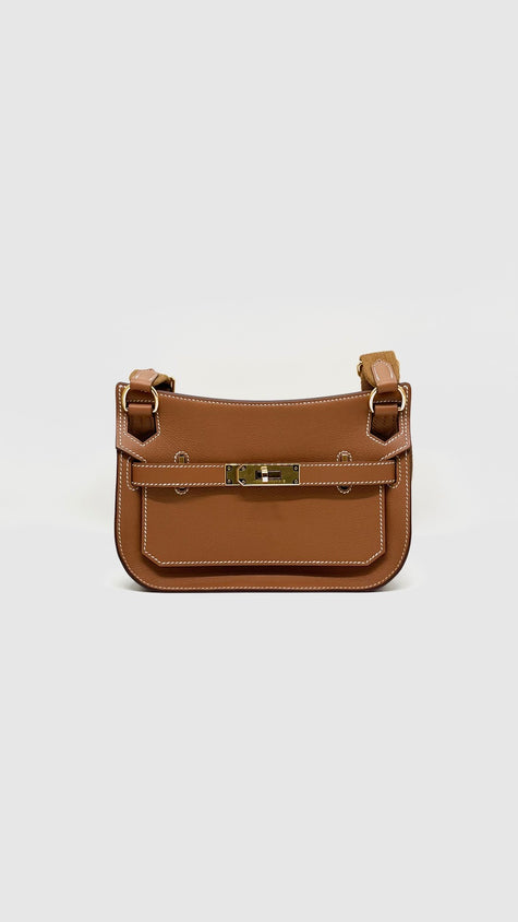 Brand New. Hermes Jypsiere Mini Gold Evercolor GHW. BIS746IN|14944