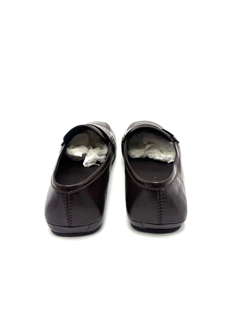 Unused. Ferragamo Gancini Loafers Brown. 7 EEE|17419