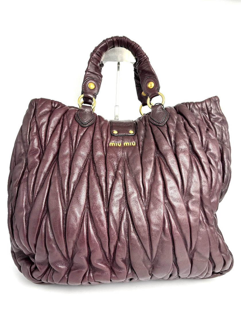 Preowned. Miu Miu 2-way Burgundy|11960