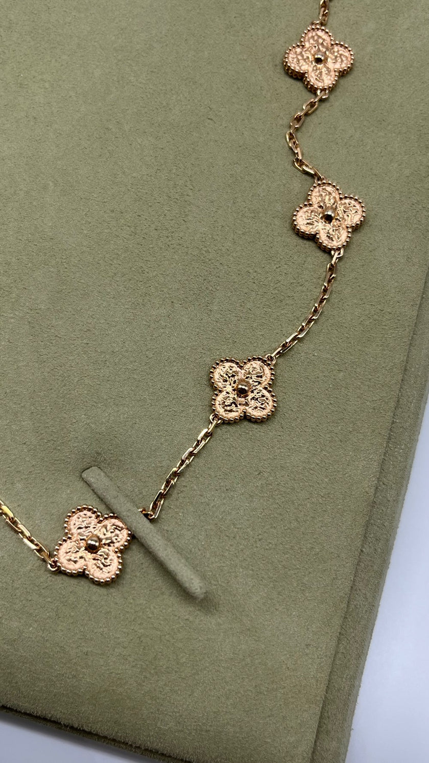 Brand New. VCA Alhambra Necklace 20 Motifs RGHW|6217