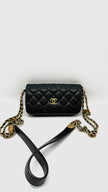 Preowned. Chanel Mini WOC Flap Black Caviar GHW. G1G215E4|13024