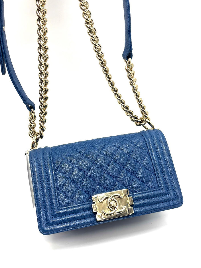 Preowned. Chanel Leboy Small Blue Caviar GHW. 27805471|17521