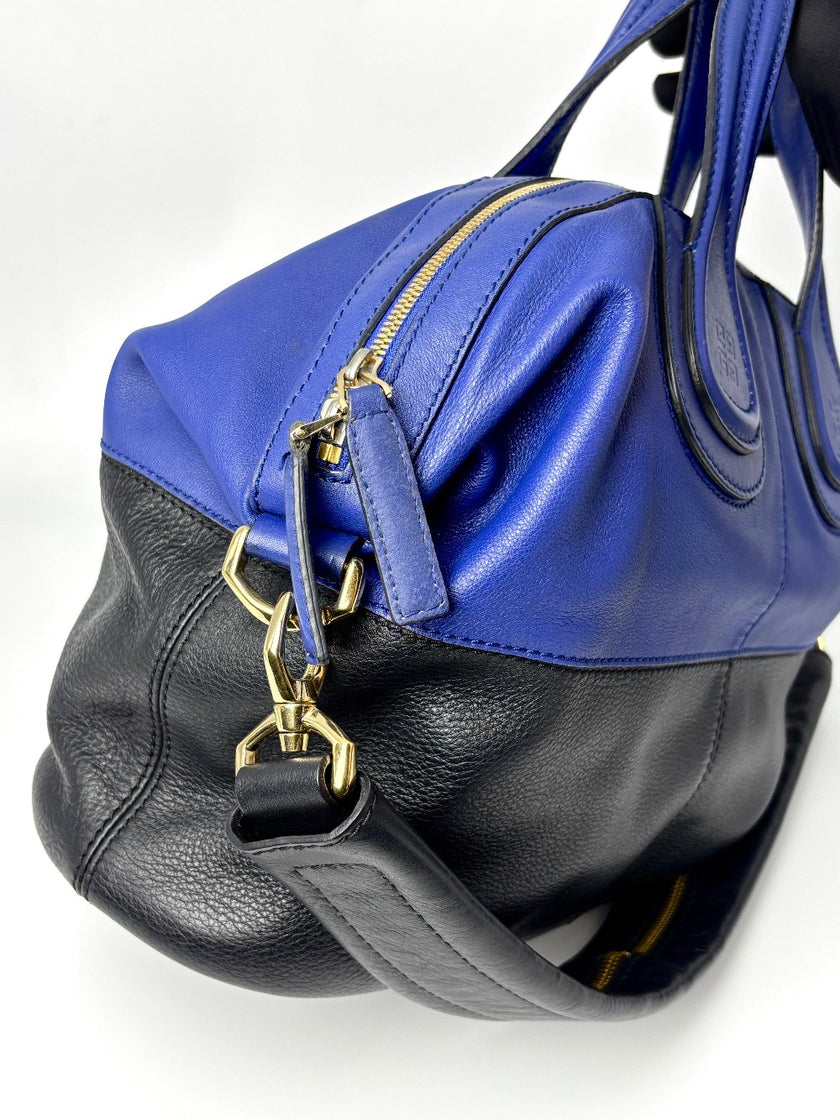 [SALE] Preowned. Givenchy Nightingale Medium Bi Color Blue/ Black. MA1104|9573