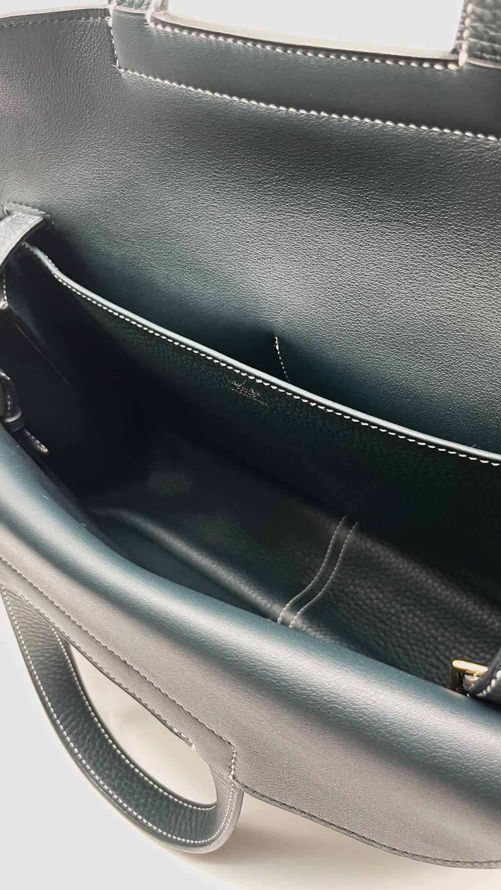 Brand New. Hermes Halzan 31 Togo Vert Bosphore GHW. CBT011TD|11431