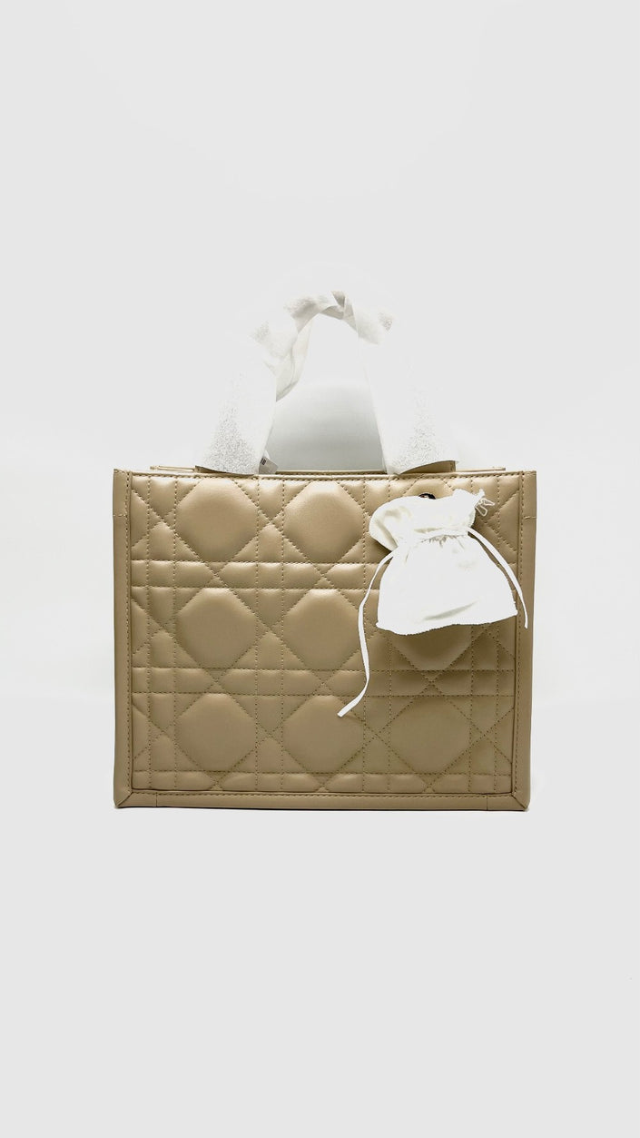 Unused. Dior Book Tote Small Calfskin Powder Beige GHW. 28MA0294|16635