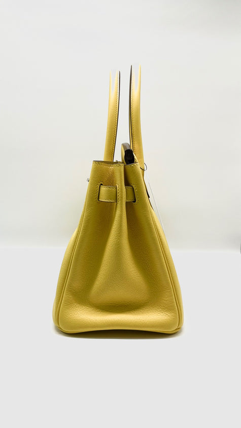 Preowned. Hermes Birkin 30 Jaune De Naples. DHA96KM|7699