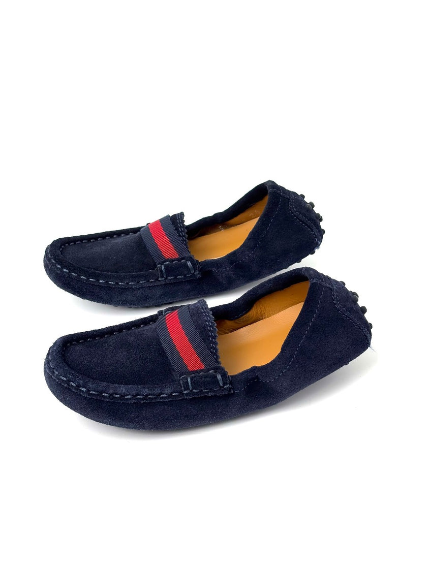 Preowned. Gucci Blue Baby Loafers. 26|7644