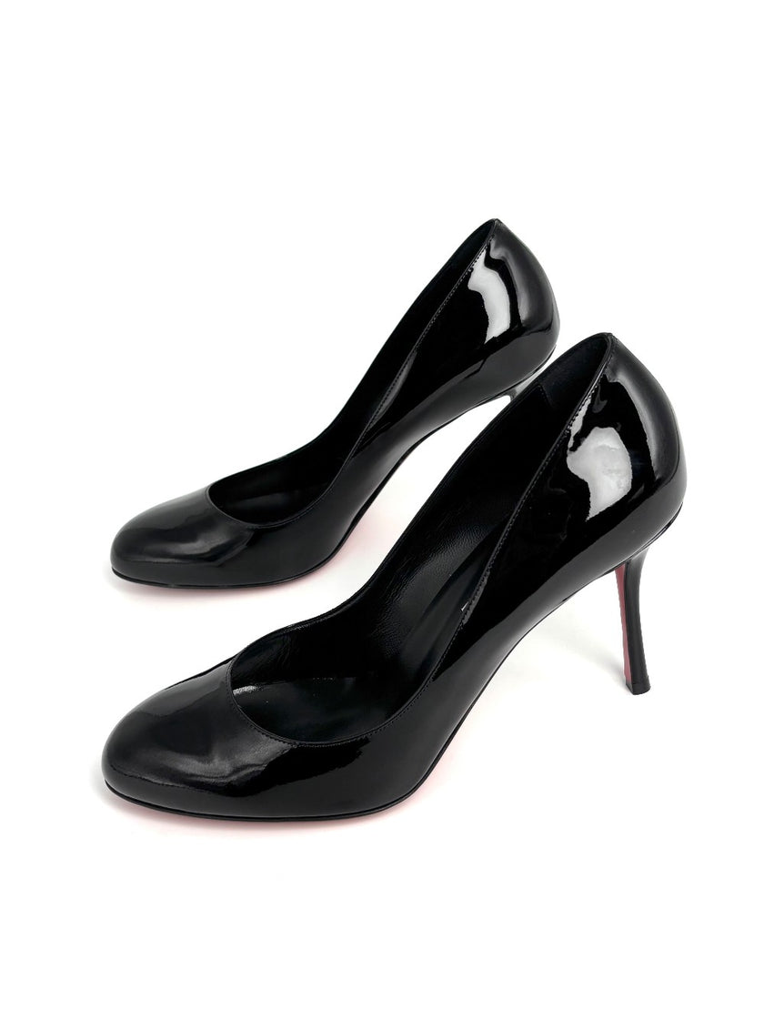 Brand New. Louboutin Pumps Patent Black. 40|8379