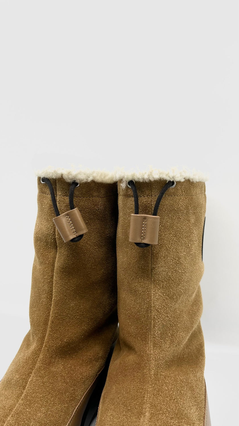 Brand New. Hermes Ankle Boots Brown. 38|6908