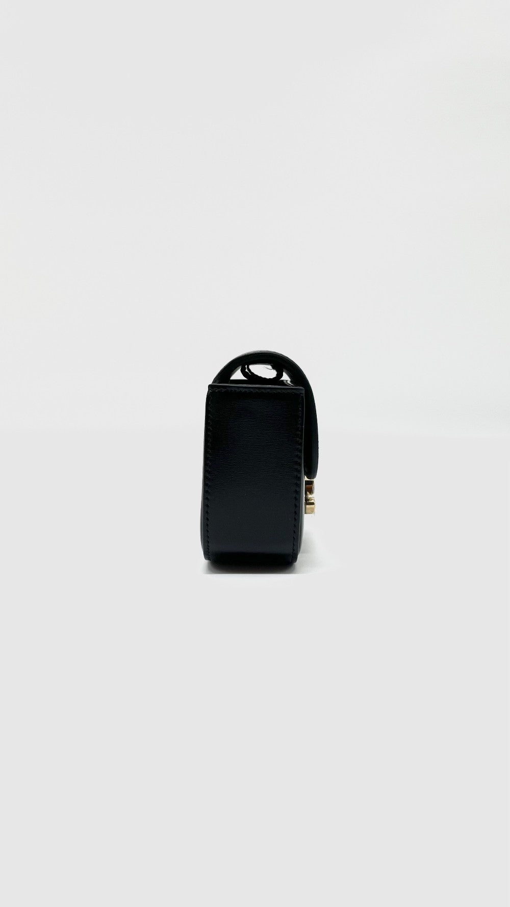 Unused. Celine Triomphe Calf Black GHW|5290