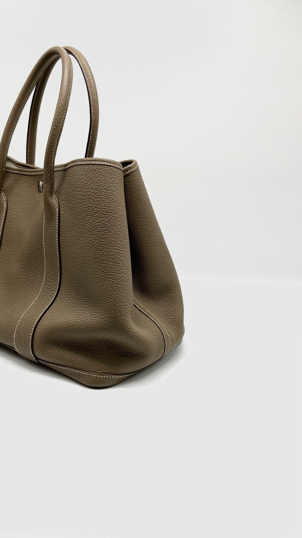 Preowned. Hermes GPT 36 Etoupe Negonda PHW. XMM009AA|13422