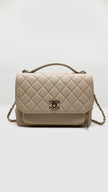 Preowned. Chanel Affinity Flap Bag Beige Caviar Large GHW. 25970507|5496