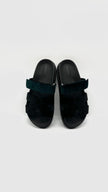 Unused. Hermes Chypre Velvet Black/Dark Green. 37|15375