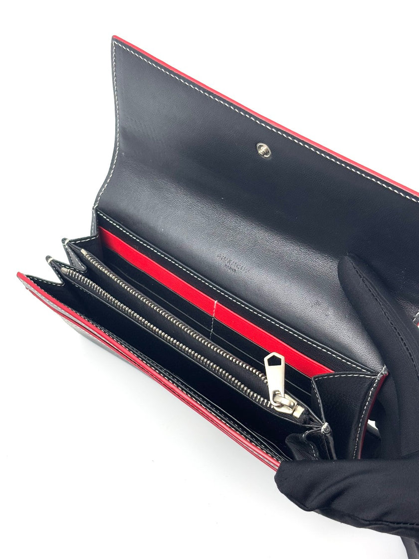 Preowned. Givenchy Long Wallet Black|6728