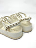 Brand New. Chanel Chain Sandals White. 37|6471