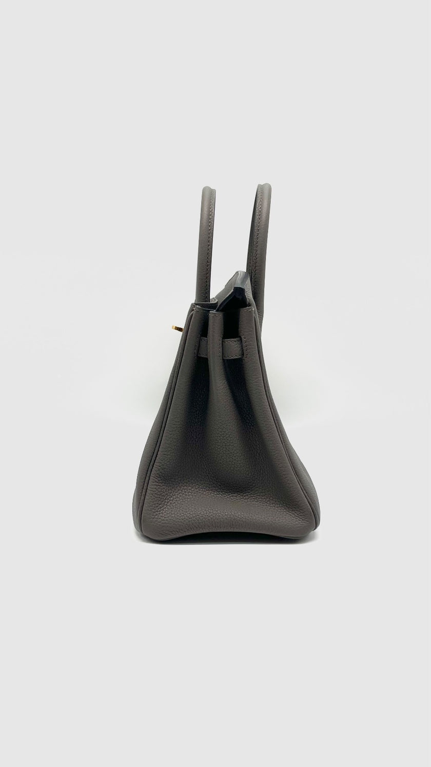 Brand New. Hermes Birkin 25 Etain Togo GHW. DPY837WM|14126