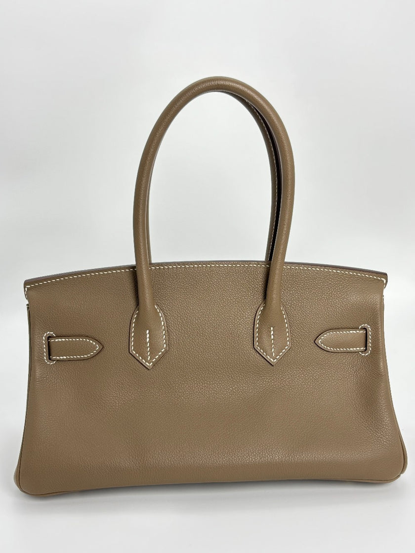 Brand New. Hermes Birkin Shoulder 29 Etoupe GHW. KPY644UU|3282