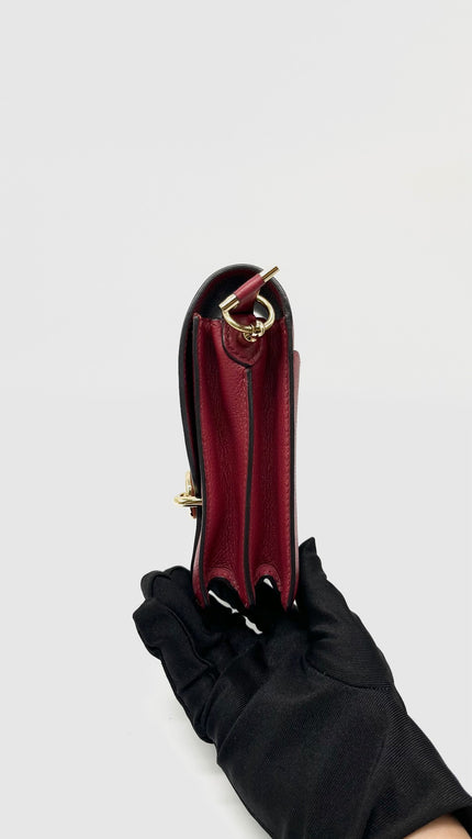 Preowned. Hermes Roulis 18 Rouge Grenat GHW Evercolor. XHA011ES|15093