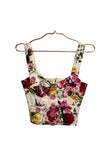 Brand New. Dolce & Gabbana Croptop Floral Pink|13301
