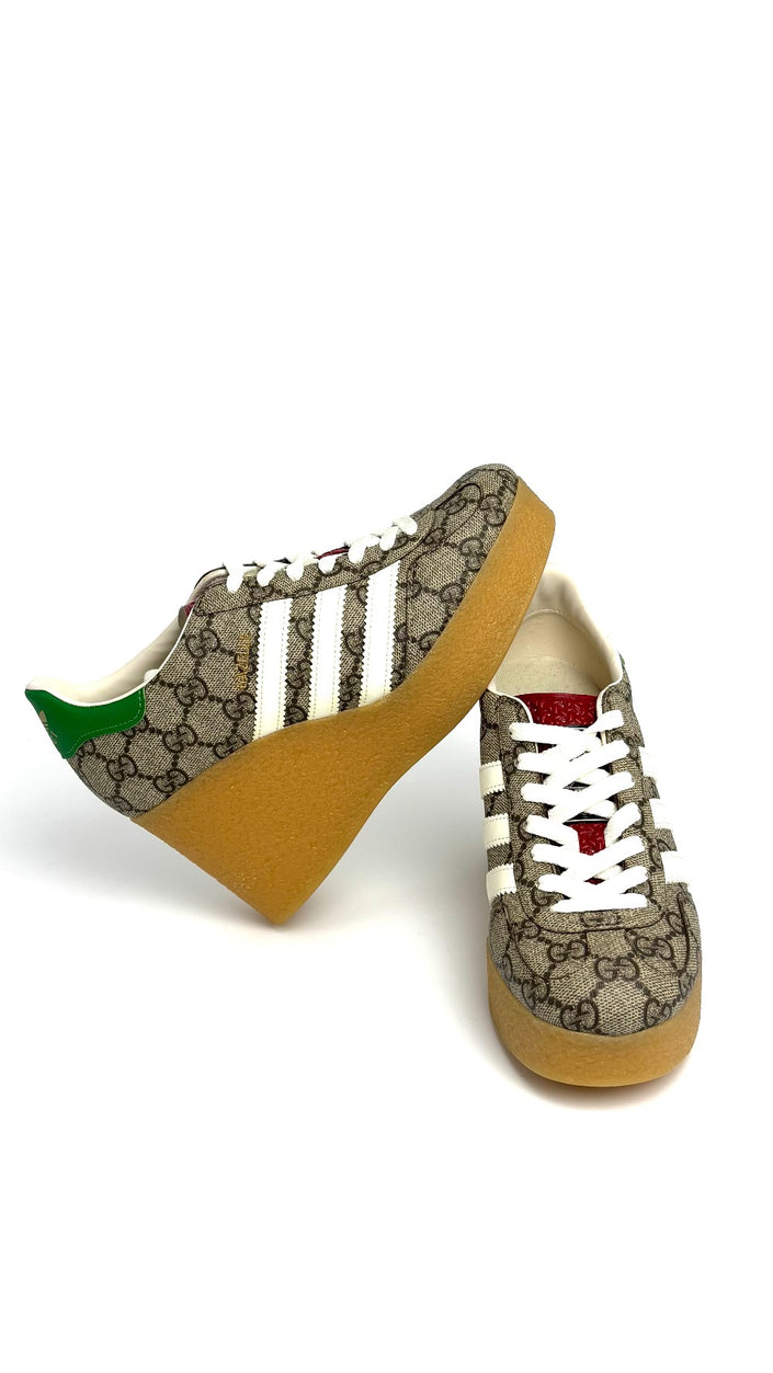 Brand New. Gucci/Adidas Sneakers Wedge. 36|8705