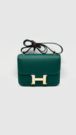 Preowned. Hermes Constance 24 Malachite Epsom GHW. Q9X|13439