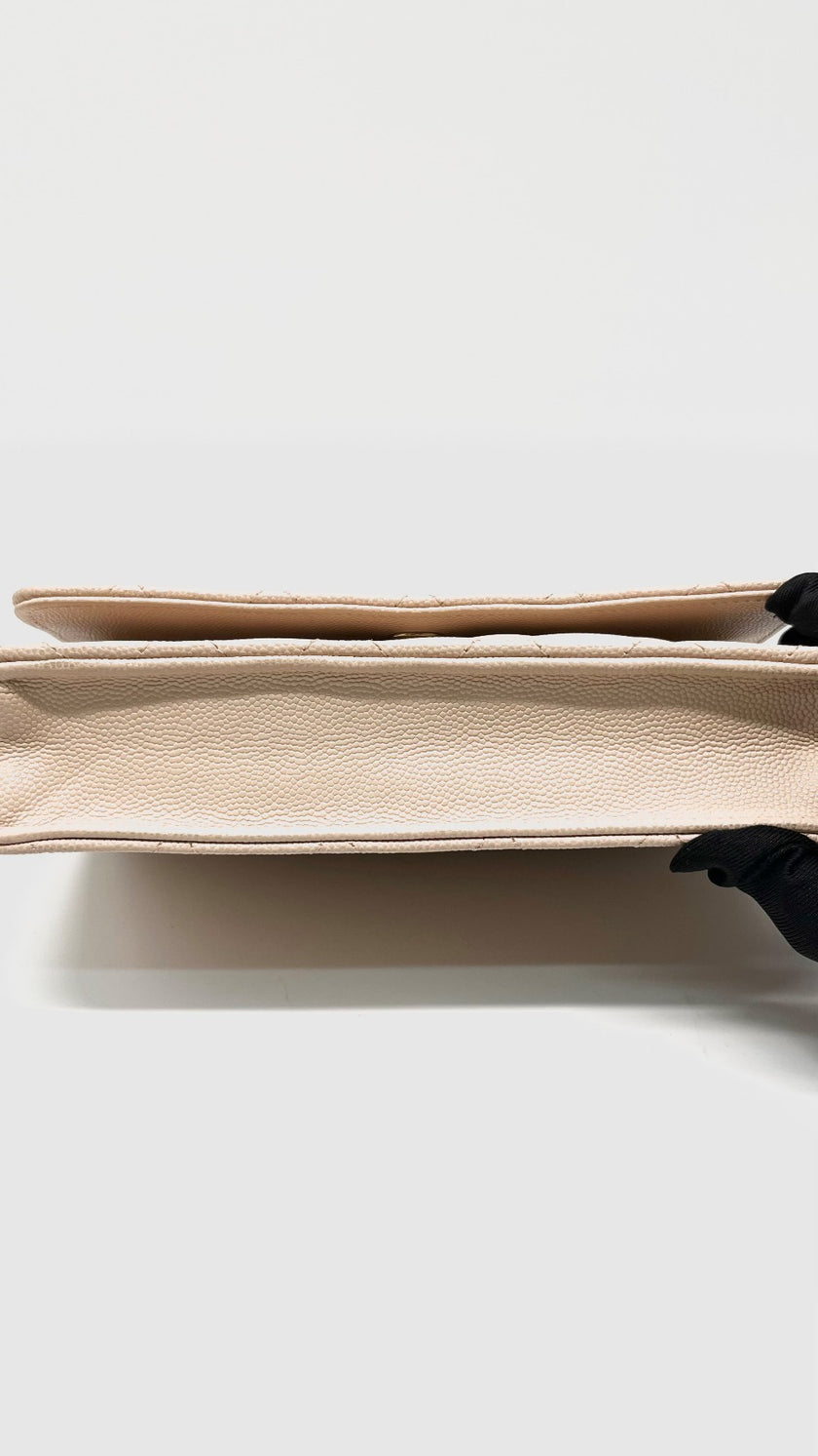 Like New. Chanel WOC Beige Caviar GHW. T98P5GLK|11619