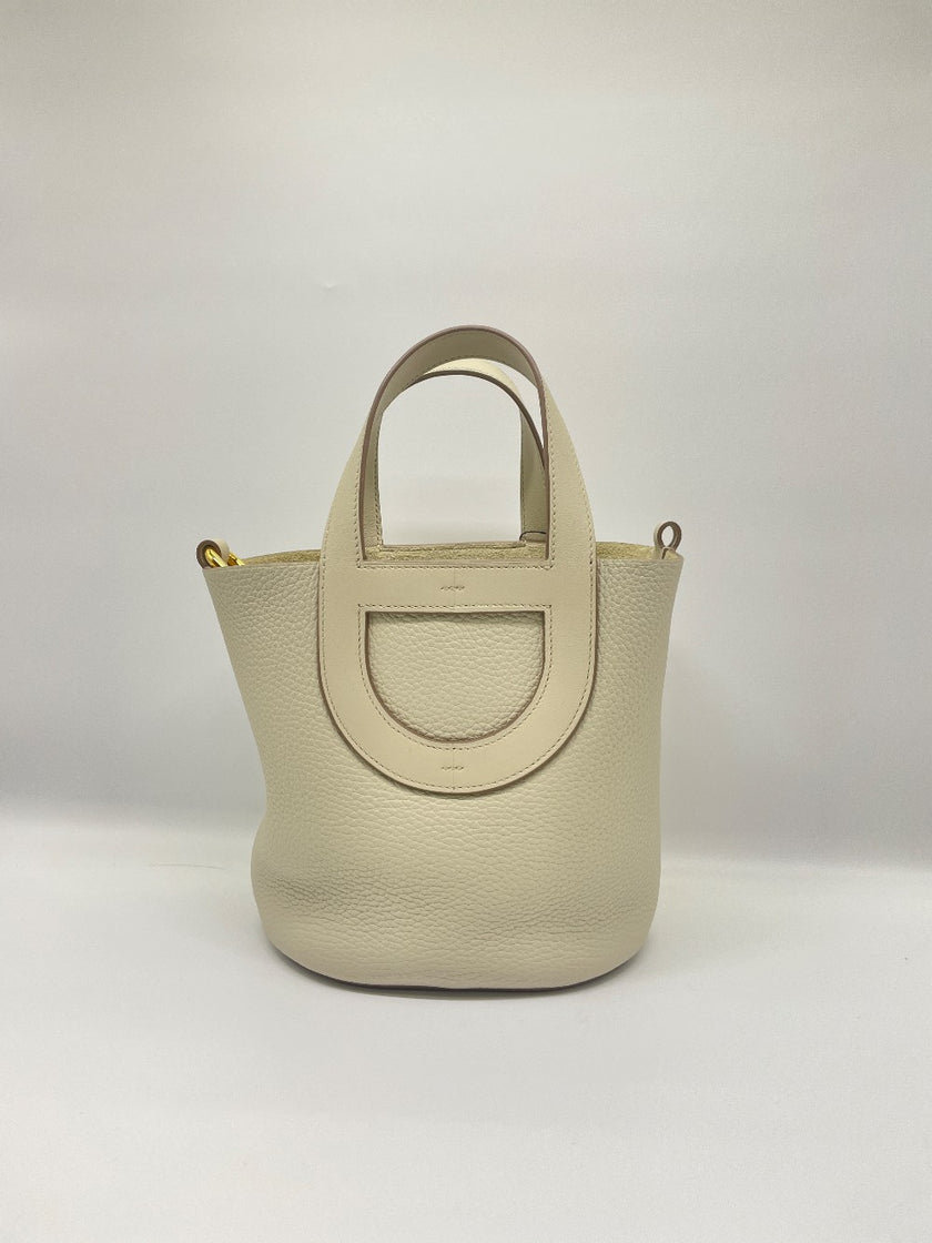 Like New. Hermes In The Loop 18 Clemence Beton GHW. UAM007UH|9120