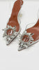 Brand New. Amina Muaddi Begum Glass Heel. 36|10622