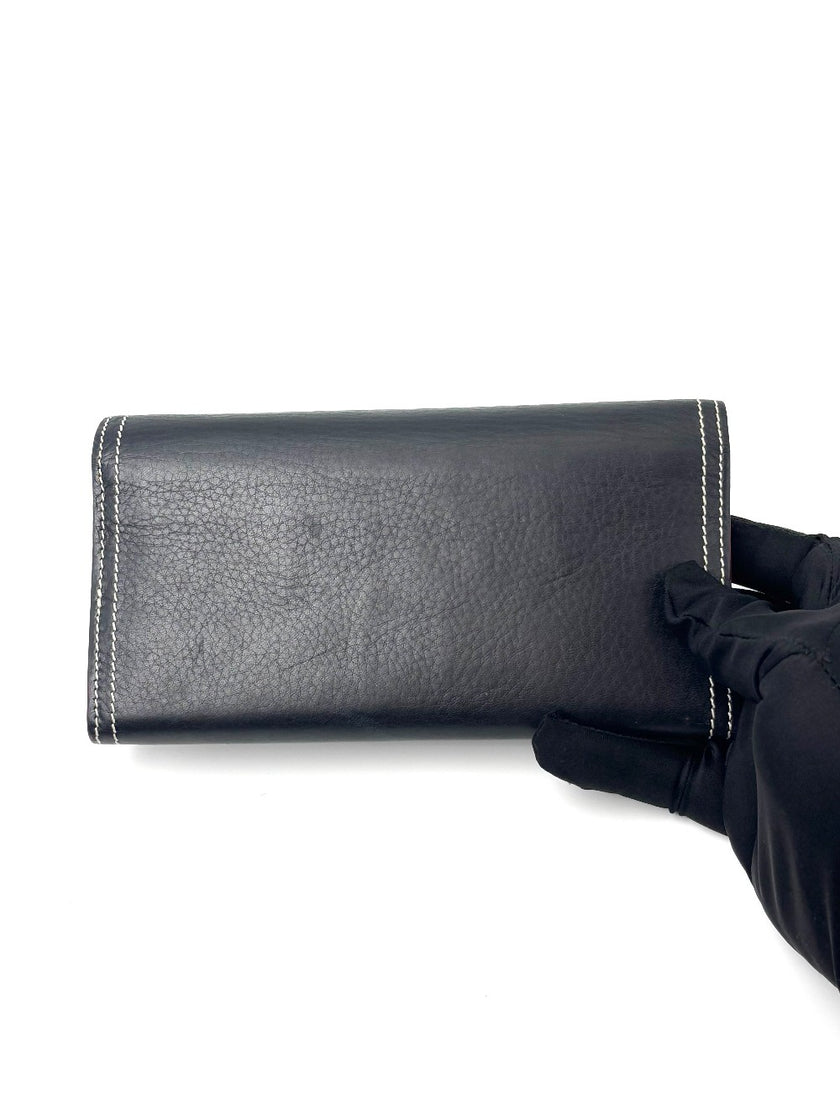 Preowned. Givenchy Long Wallet Black|6724