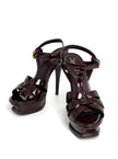 Preowned. Ysl Tribute Heel Patent Brown. 38|8368
