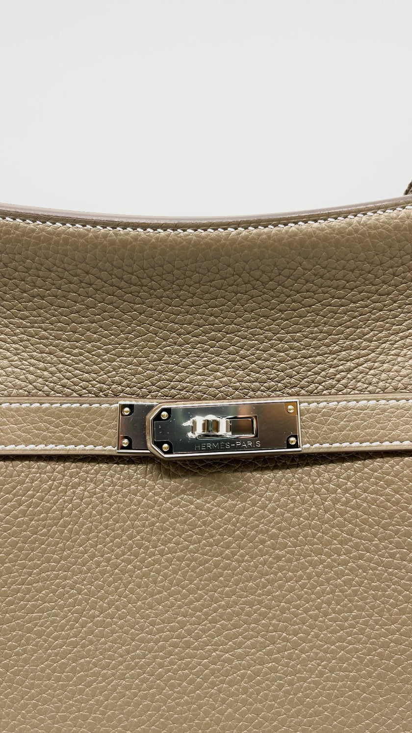 Brand New. Hermes Jypsiere 28 Etoupe Clemence PHW. KNS766AG|13638