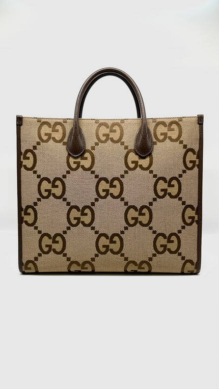 Preowned. Gucci GG Jumbo Canvas Tote|7869