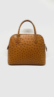 Preowned. Hermes Bolide 31 Cognac Ostrich PHW. J 22 X|13348