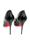 Like New. Louboutin Heel Patent Black. 40|12584