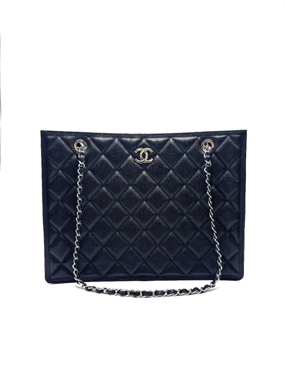 Brand New. Chanel Black Caviar Shopping Tote SHW. P569T7J7|17079