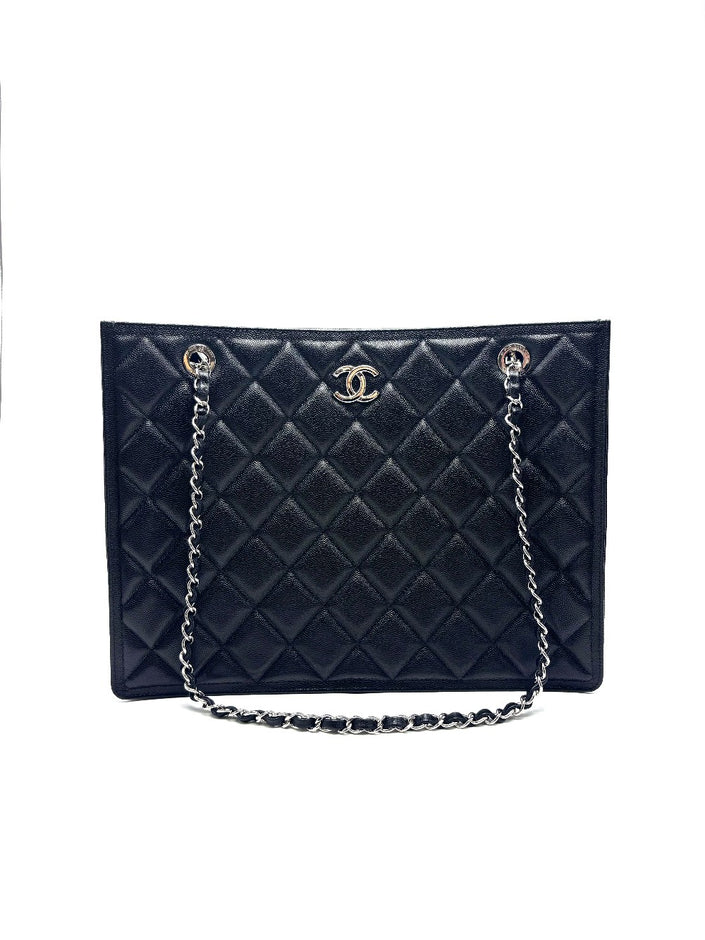 Brand New. Chanel Black Caviar Shopping Tote SHW. P569T7J7|17079