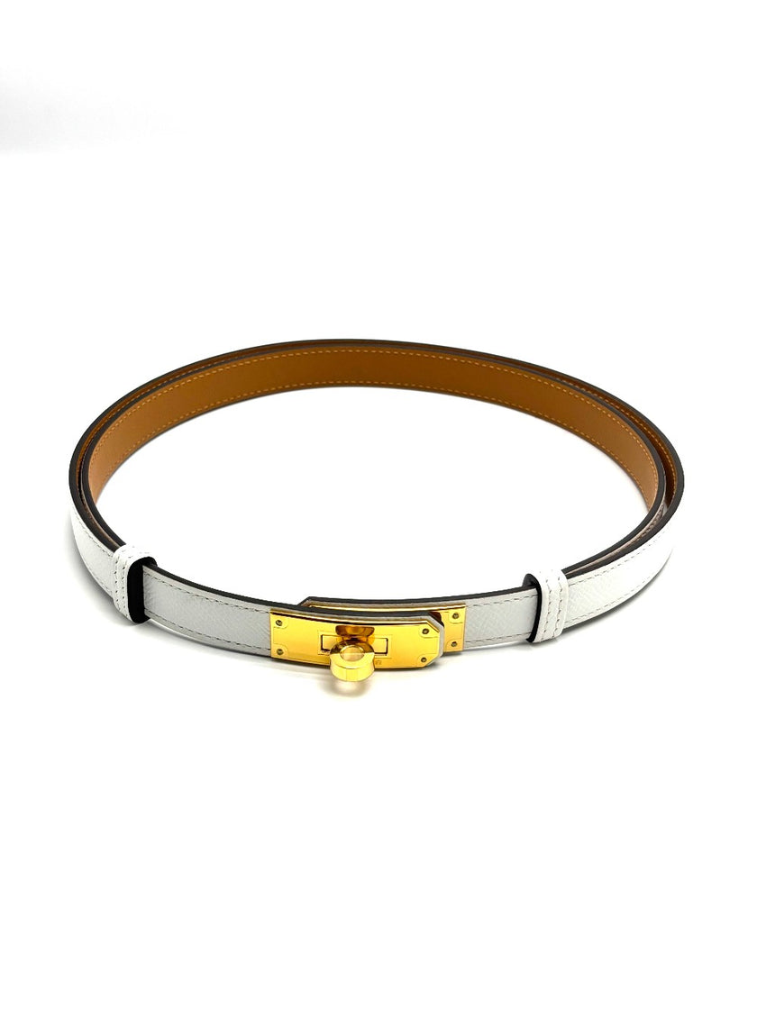 Brand New. Hermes Kelly Belt Mushroom GHW. KAM350UH|17014