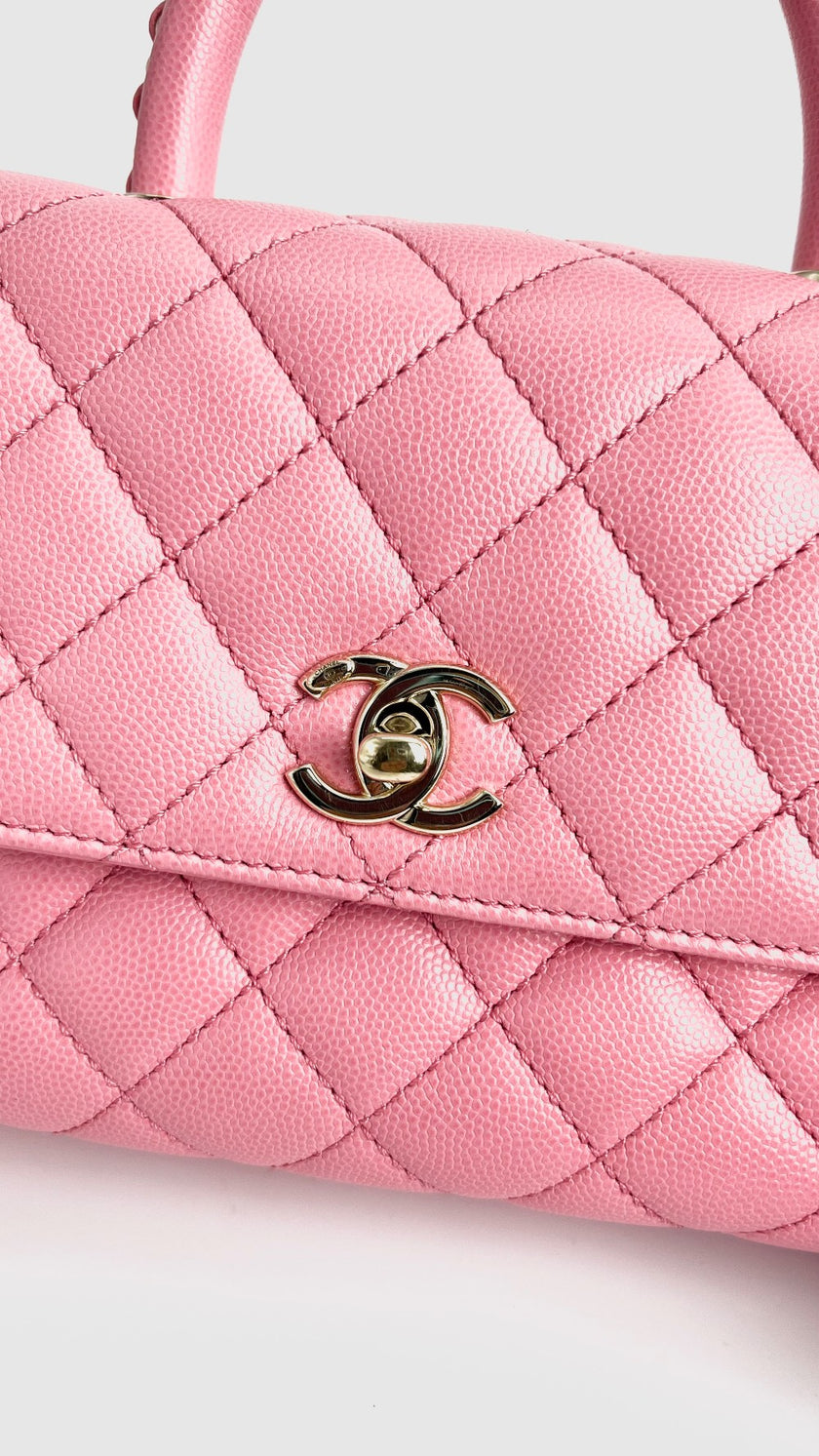 Brand New. Chanel Coco Handle Pink Small. TC3NL80H|3986