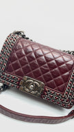 Preowned. Chanel Leboy Small Burgundy Quilted Leather Ruth HW. 20866855|16542