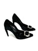 Preowned. Roger Vivier Heel Suede Black. 39|11696