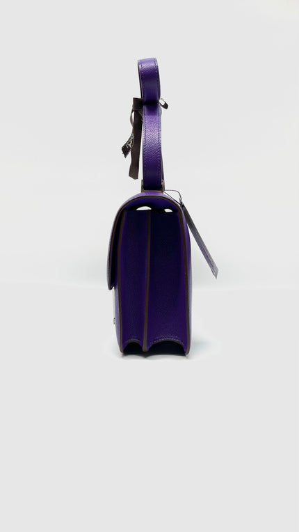 Preowned. Hermes Constance 24 Ultra Violet Epsom PHW. P Square X03|9307