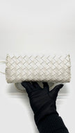 Preowned. Bottega Andiamo Small White GHW|15883