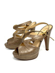 Like New. Prada Open Toe Heel Beige. 35|10679