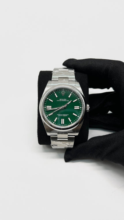 Brand New. Rolex OP 41 Green Dial Oyster All Steel 2023|14413