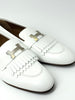 Brand New. Hermes Royal Loafers Blanc PHW. 38.5|7354