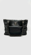 Preowned. Chanel Glazed Tweed Shopping Tote Large Calf SHW. 13122253|9874