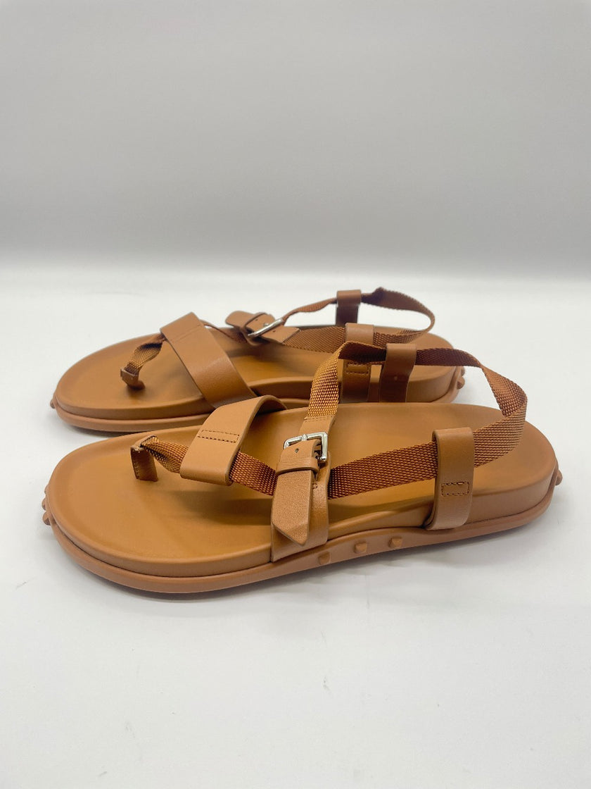 Brand New. Hermes Inboard Sandals Gold. 38|9190